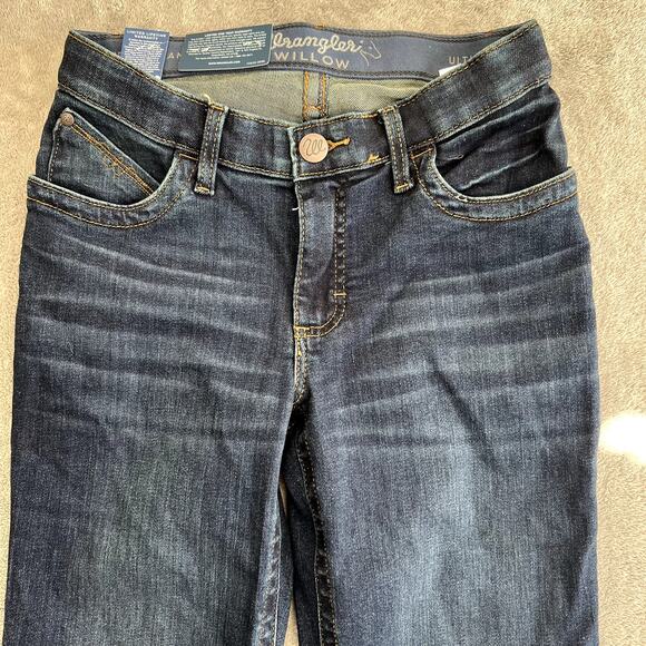 Wrangler Willow Riding Jeans Women's 26/1 x 32 Bootcut Dark Wash Stretch Waist - Picture 2 of 11